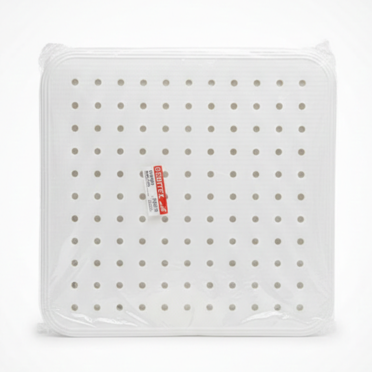 Gemitex Tappeto Doccia Antiscivolo 53x53 cm Bianco | Pedana in Gomma con Ventose ad Alta Aderenza | Quadrato per Piatto Doccia | 100% Made in Italy