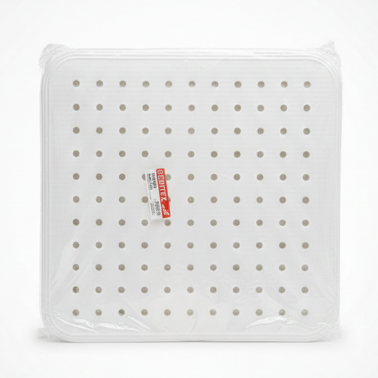Gemitex Tappeto Doccia Antiscivolo 53x53 cm Bianco | Pedana in Gomma con Ventose ad Alta Aderenza | Quadrato per Piatto Doccia | 100% Made in Italy