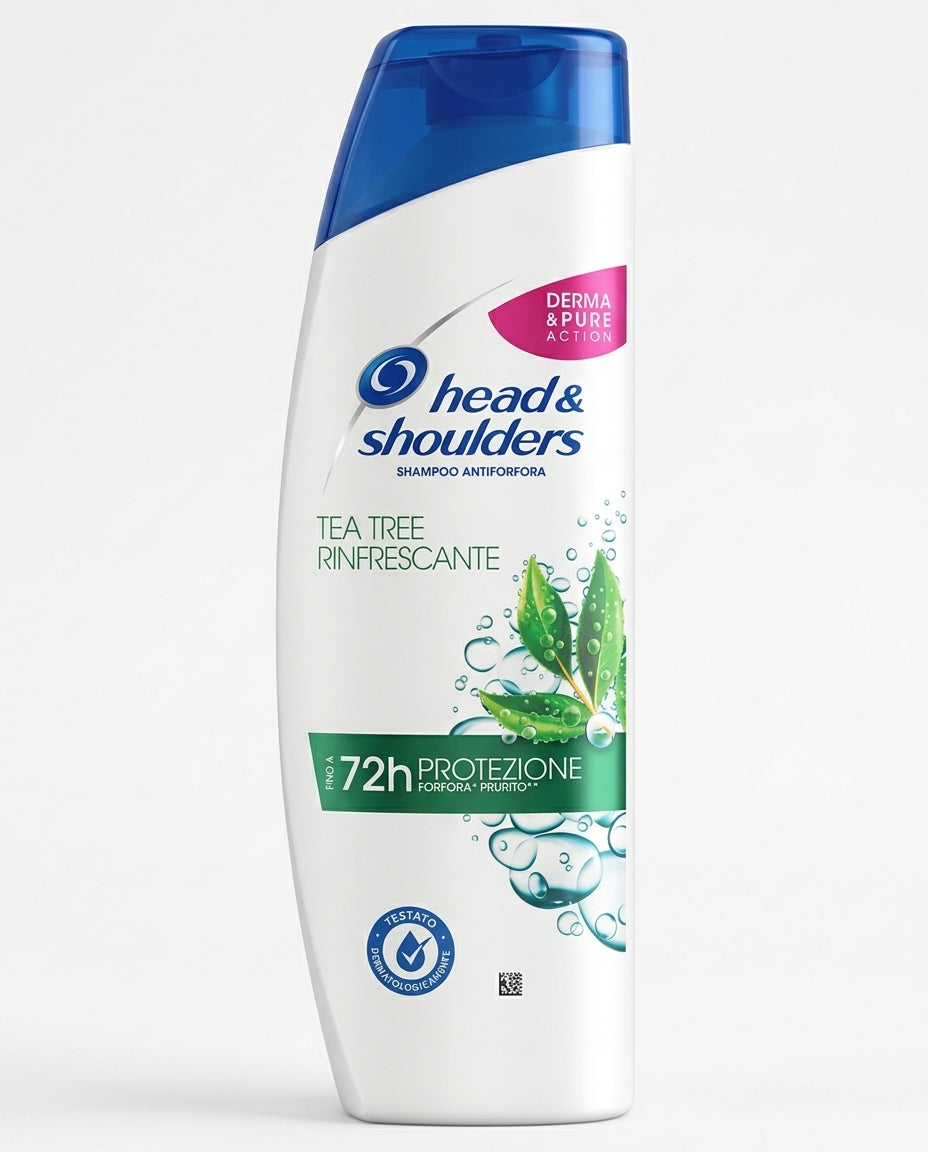 Head & Shoulders Shampoo Antiforfora Tea Tree Rinfrescante 250ml | Purificante e Lenitivo | Formula Microbioma Bilanciato | Protezione 2X