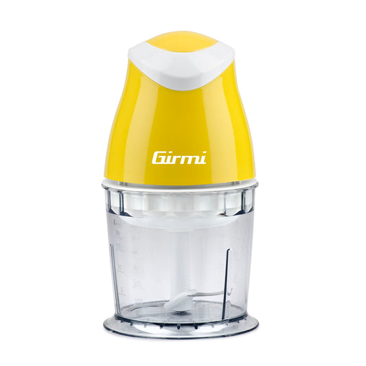 Girmi TR01 Tritatutto Elettrico Compatto | Potenza 350W | Lame in Acciaio Inox | Contenitore da 500 ml | Funzionamento Pulse a Pressione | Sicurezza Integrata