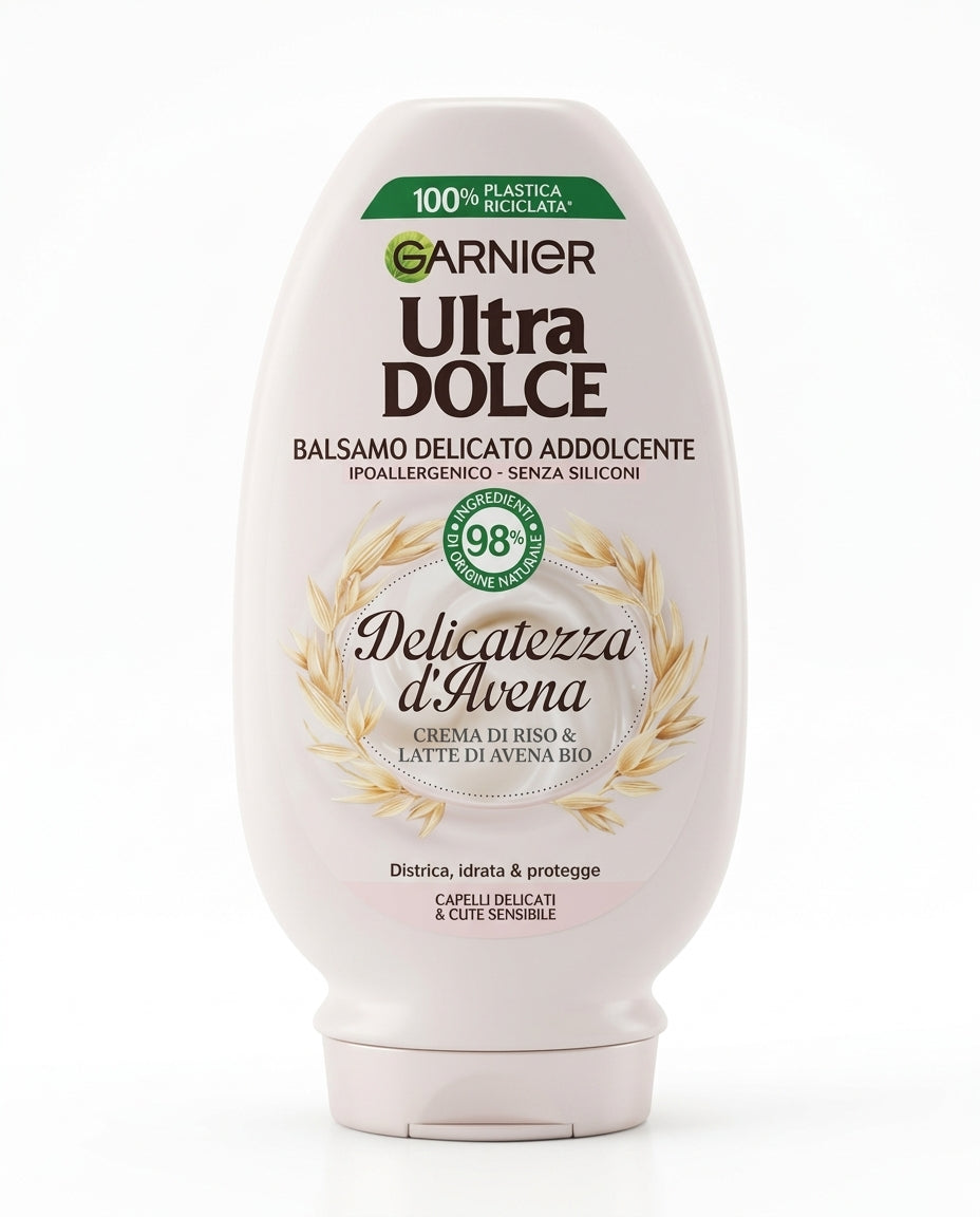 Garnier Ultra Dolce Balsamo Delicato Delicatezza d'Avena 200 ml – Idratazione Lenitiva Cute Sensibile