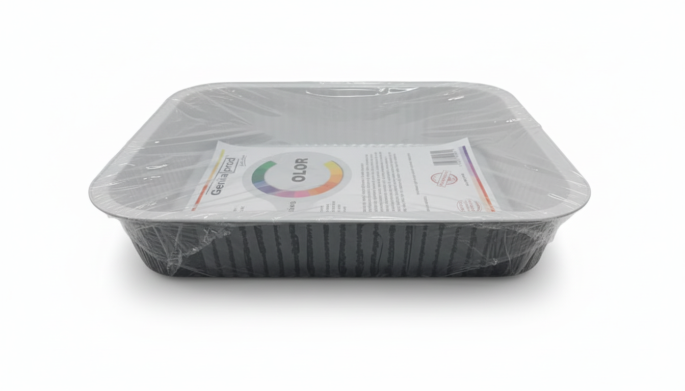 Genialprod | Contenitore in Alluminio Formato Maxi 8 Porzioni | Ideale per Catering, Gastronomia e Grandi Famiglie | Extra Resistente per Forno e Congelatore | 100% Riciclabile