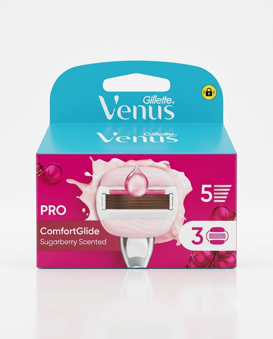 Set 3 Ricariche Gillette Venus ComfortGlide Sugarberry – 5 Lame con Tecnologia Olay e Profumazione Sugarberry – Protezione Pelle Secca