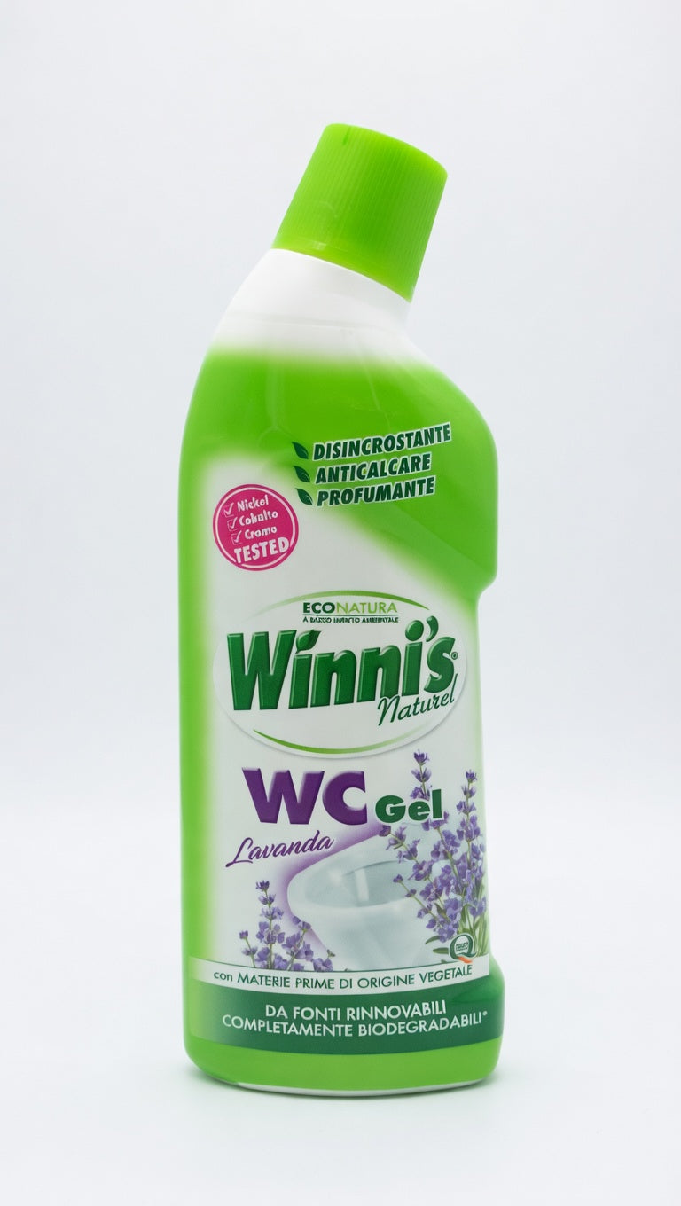 Winni's WC Gel Lavanda 750ml | Detergente Ecologico Anticalcare Concentrato | Vegan OK & Nichel Tested | Igiene Naturale