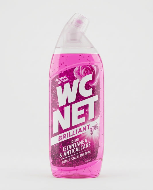 WC NET Brilliant Gel Floral Ritual 700 ml Plastica PET – Detergente WC Brillantezza Istantanea e Anticalcare