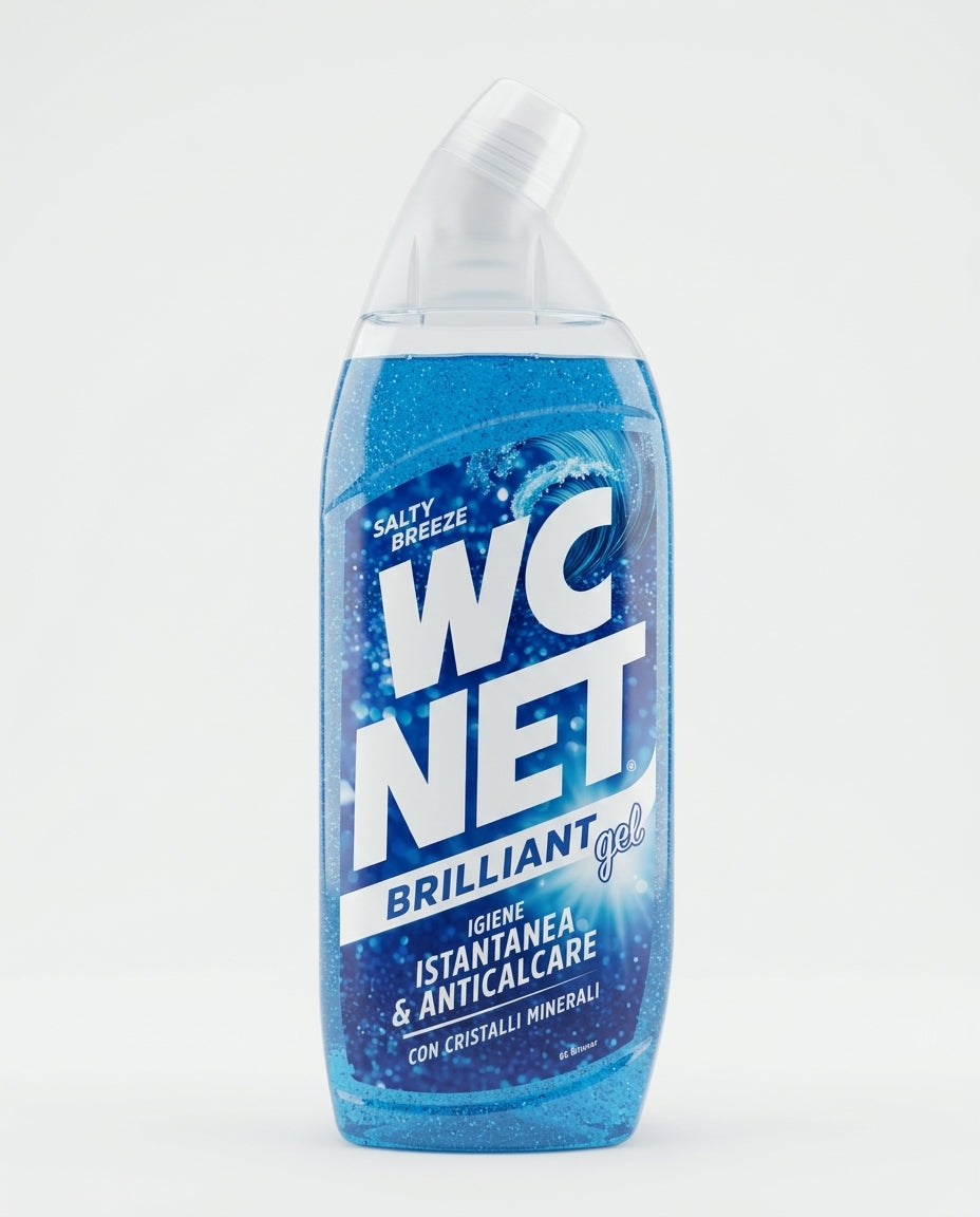 WC NET Brilliant Gel Salty Breeze 700 ml Plastica – Igiene Istantanea Azione Anticalcare Brillantezza WC