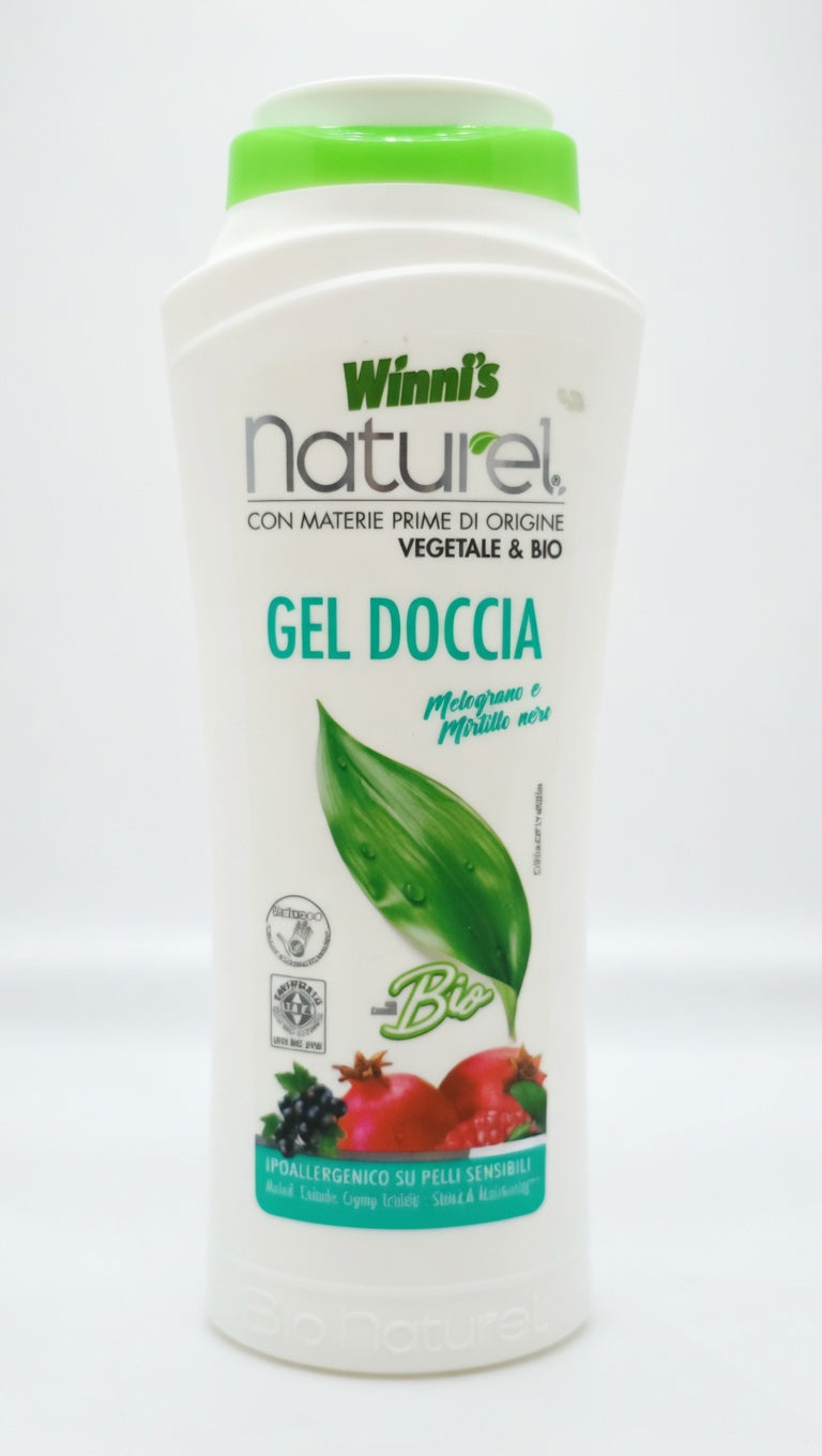 Winni's Naturel Gel Doccia Melograno 250ml bio, VeganOK, senza SLES, per pelli sensibili