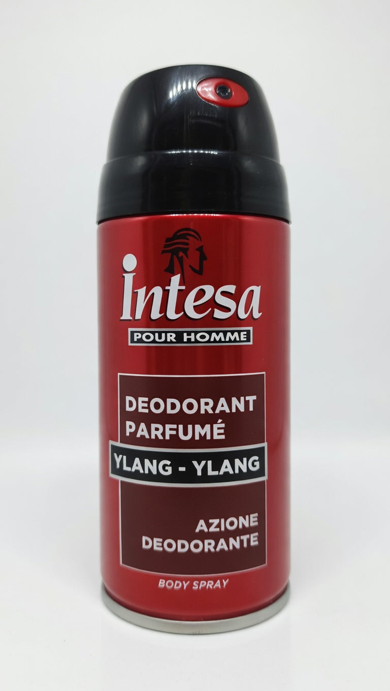INTESA POUR HOMME Deodorant Parfumé Ylang-Ylang 150ml – Fragranza Legnosa Esotica – Protezione e Freschezza Prolungata